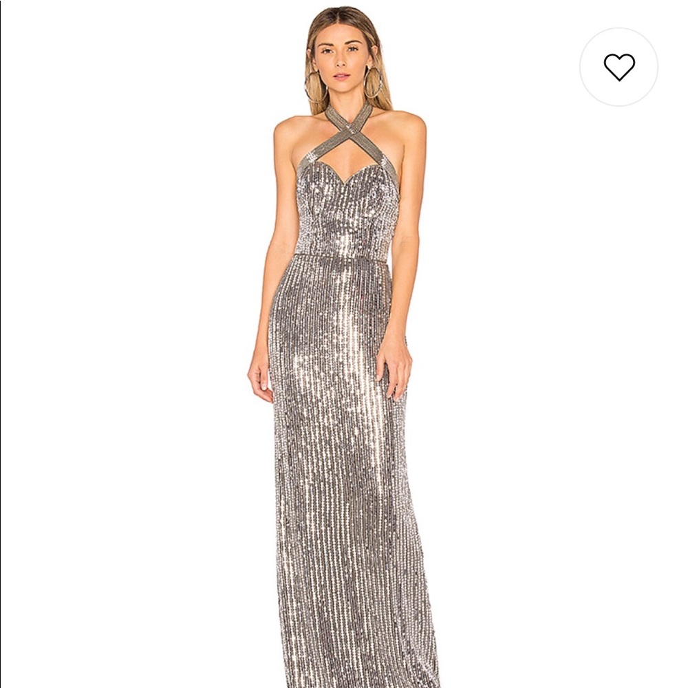 Parker Black Silver Sequin Dress NWT revolve